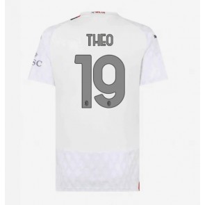 Lacne Ženy Futbalové dres AC Milan Theo Hernandez #19 2023-24 Krátky Rukáv - Preč